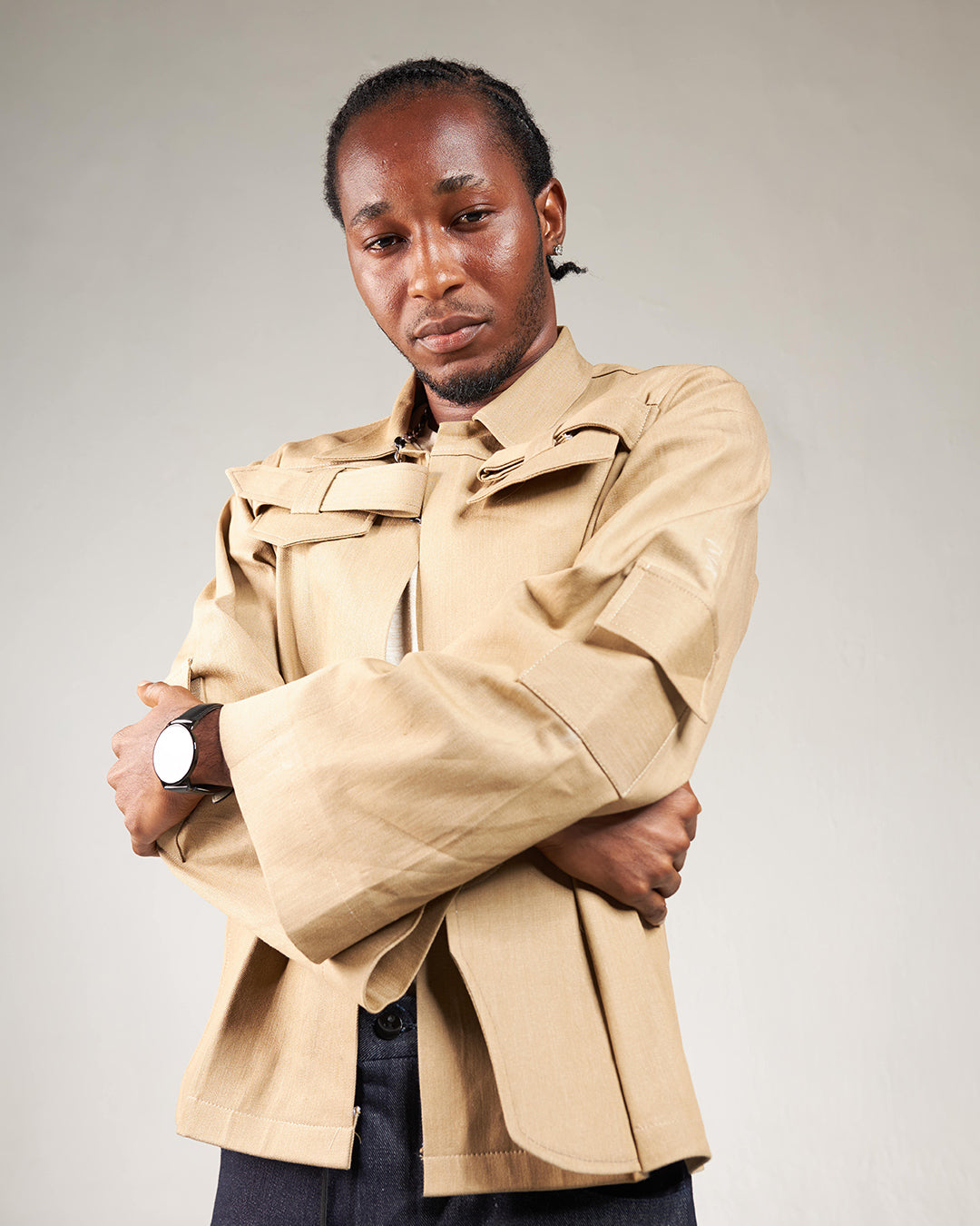 Custom 4 Pockets Khaki Jacket - Streetwear Must Have